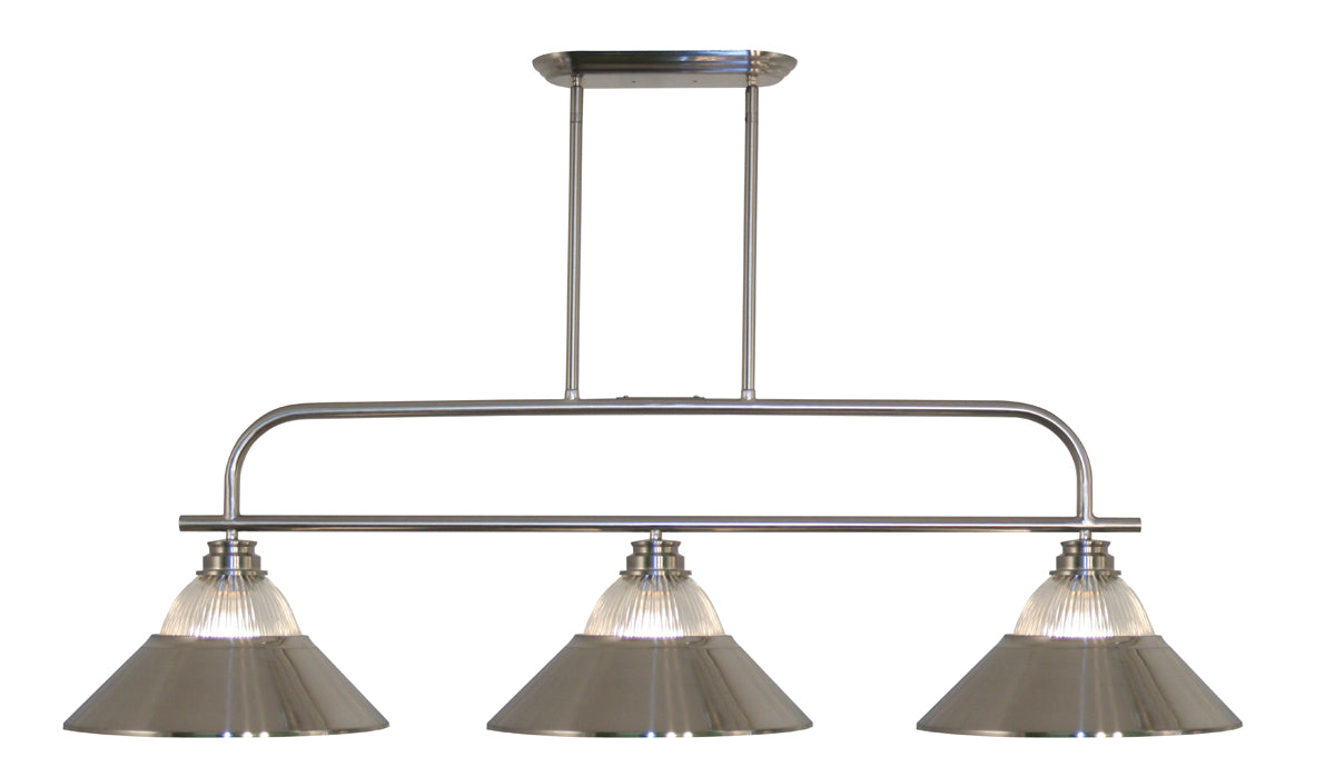 Annora 3-Light Billiard in Brushed Nickel - Lamps Expo