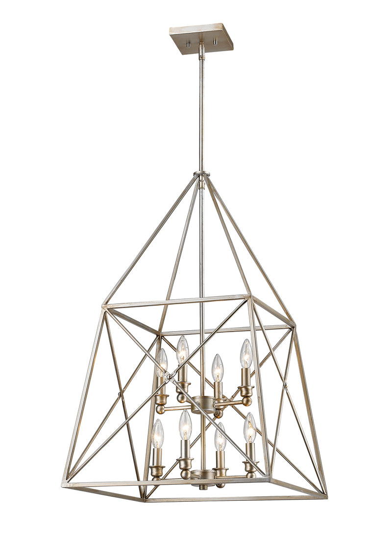 Tressle 8-Light Pendant in Antique Silver - Lamps Expo
