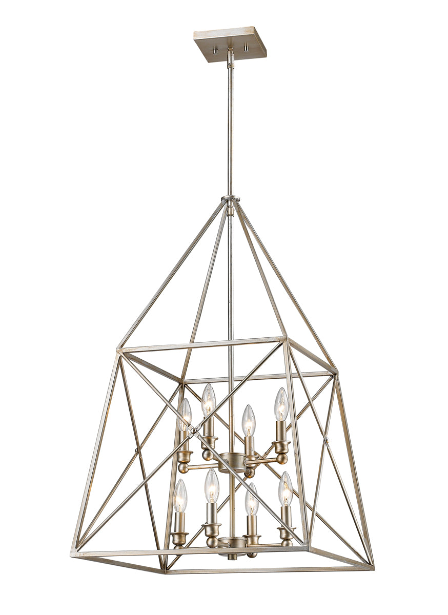 Tressle 8-Light Pendant in Antique Silver - Lamps Expo