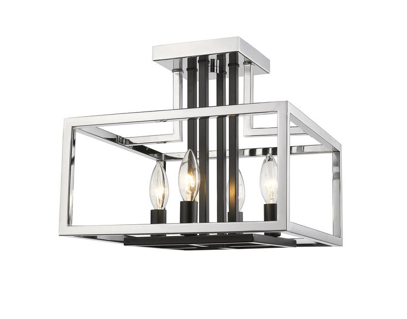 Quadra 4-Light Semi Flush Mount - Lamps Expo