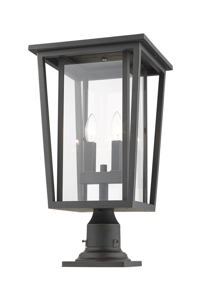 Seoul 2-Light Outdoor Pier Mounted Fixture - Lamps Expo