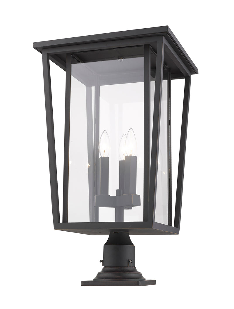 Seoul 3-Light Outdoor Pier Mounted Fixture - Lamps Expo