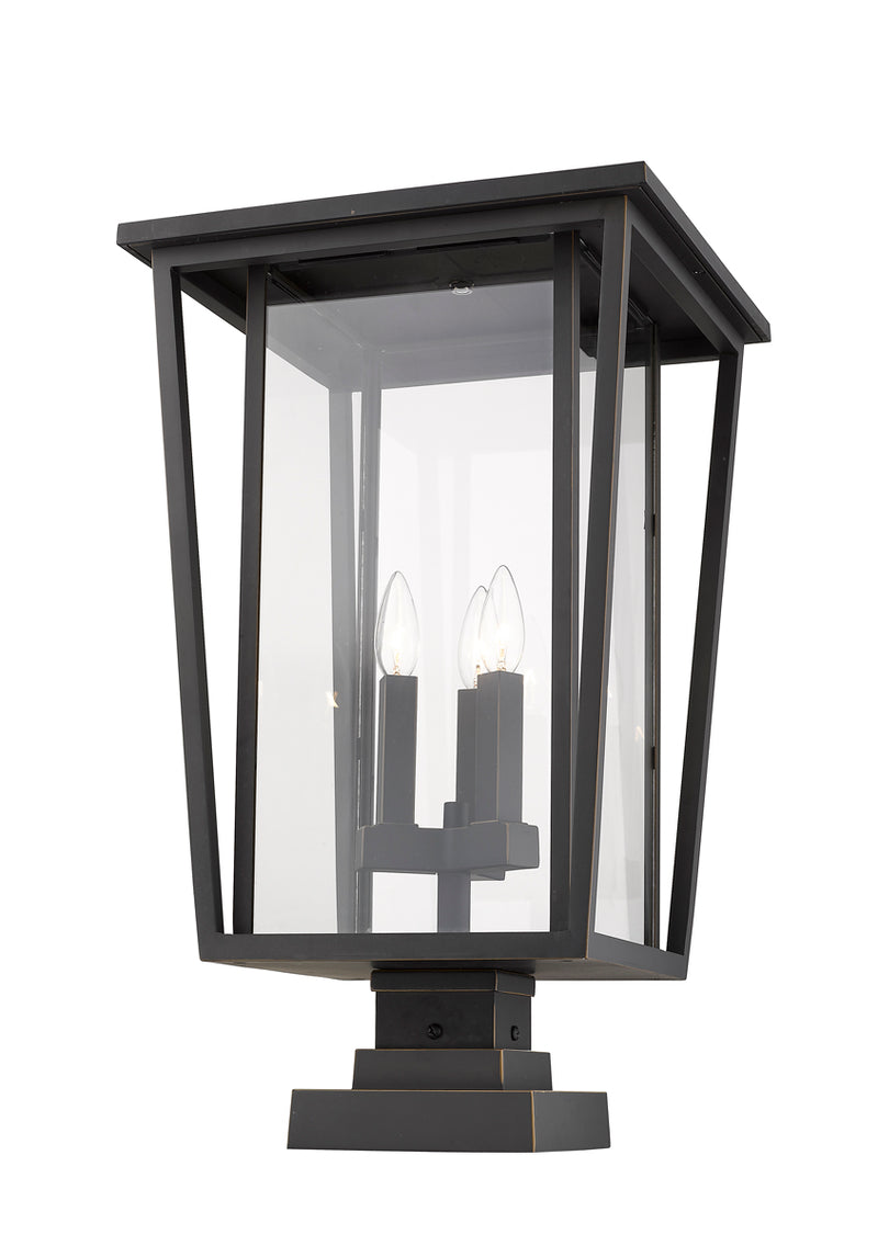 Seoul 3-Light Outdoor Pier Mounted Fixture - Lamps Expo