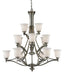 Lagoon 15-Light Chandelier in Brushed Nickel with Matte Opal Glass - Lamps Expo