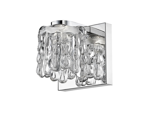 Tempest 1-Light Wall Sconce in Chrome with Crystal Glass - Lamps Expo