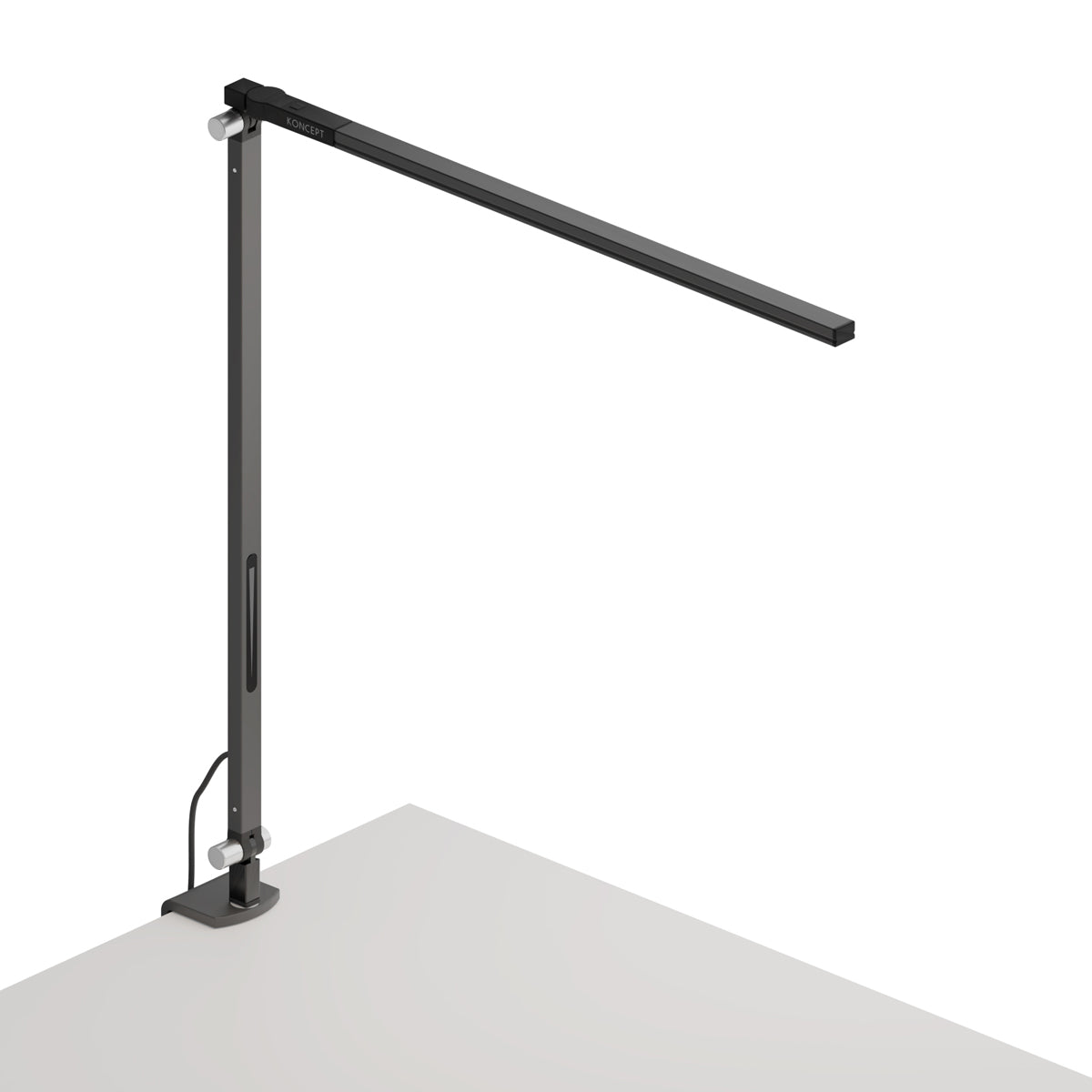 Z-Bar Solo Desk Lamp with one-piece desk clamp (Warm Light; Metallic Black)