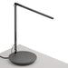 Z-Bar Solo Desk Lamp with power base (USB and AC outlets) (Warm Light; Metallic Black)