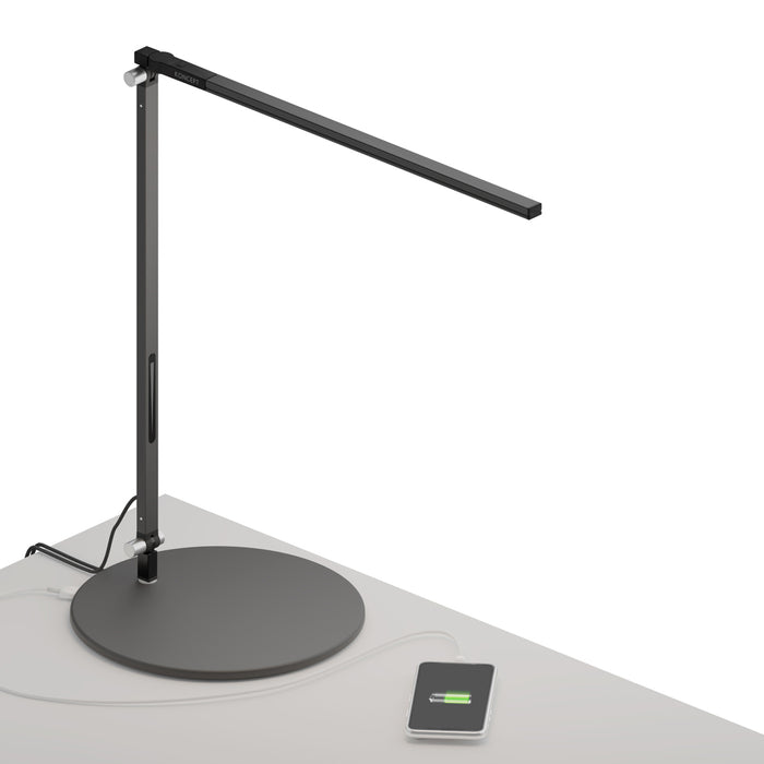 Z-Bar Solo Desk Lamp with USB base (Warm Light; Metallic Black)