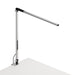 Z-Bar Solo Desk Lamp with one-piece desk clamp (Warm Light; Silver)