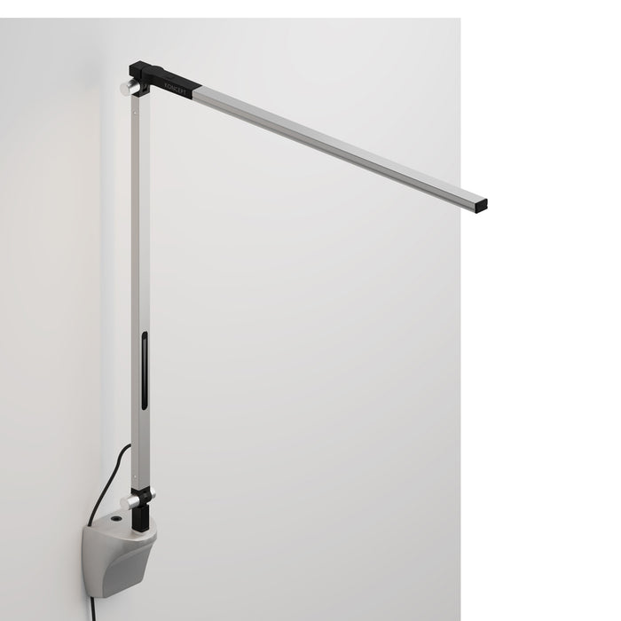 Z-Bar Solo Desk Lamp with wall mount (Warm Light; Silver)