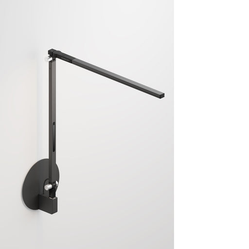 Z-Bar Solo mini Desk Lamp with hardwire wall mount (Warm Light; Metallic Black)