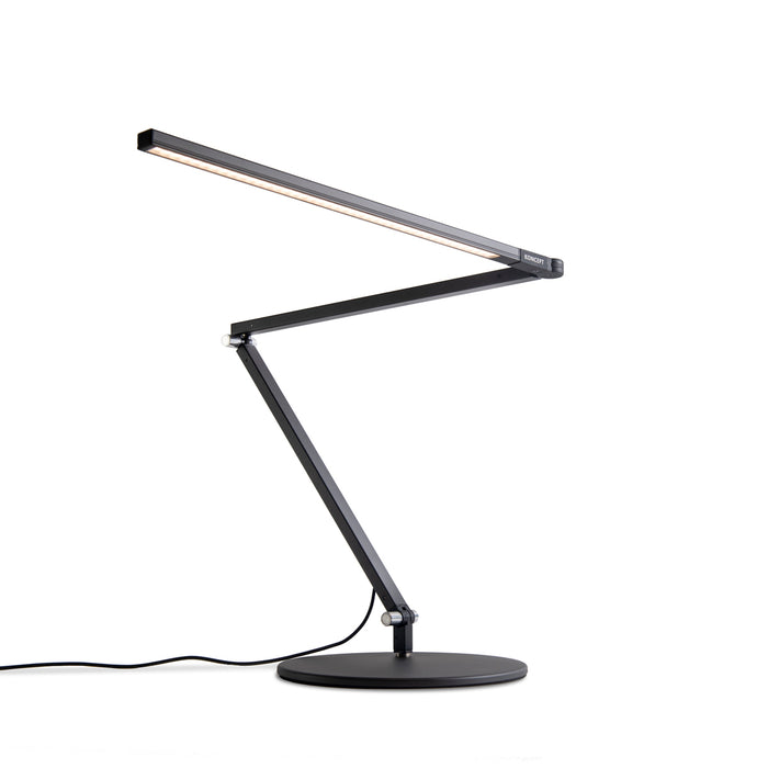 Z-Bar Desk Lamp with base (Warm Light; Metallic Black)