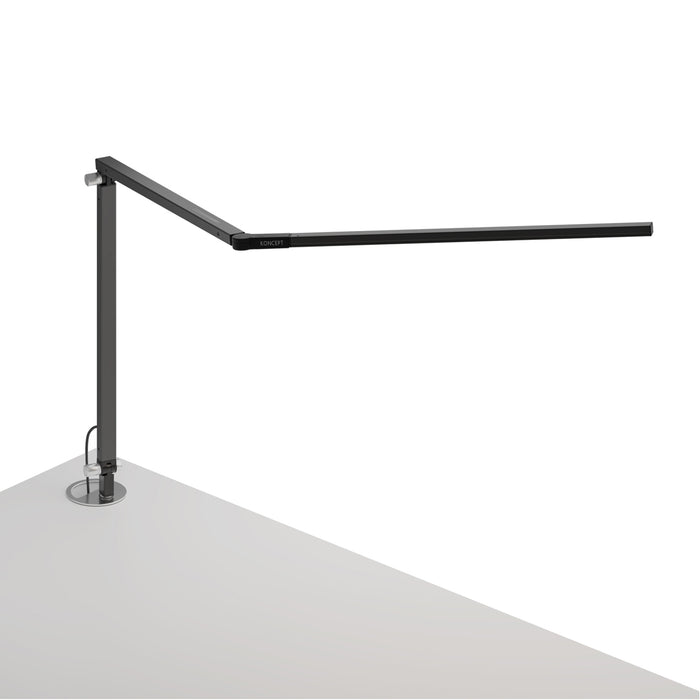 Z-Bar Desk Lamp with grommet mount (Warm Light, Metallic Black)
