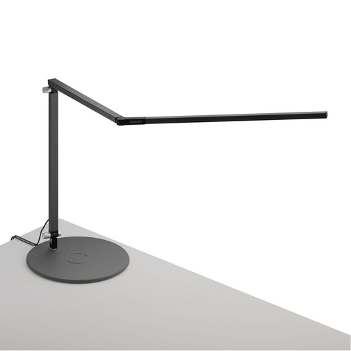 Z-Bar Desk Lamp with wireless charging Qi base (Warm Light, Metallic Black)