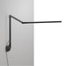 Z-Bar Desk Lamp with wall mount (Warm Light; Metallic Black)