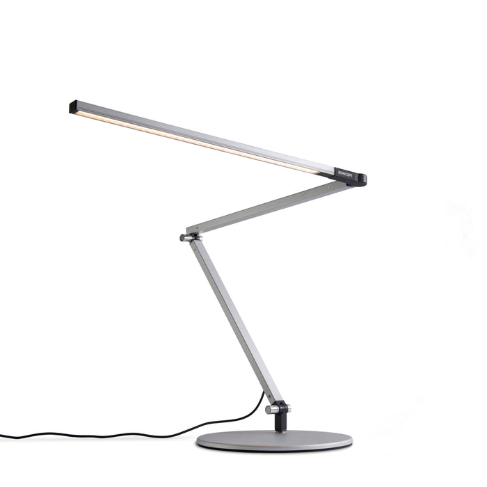 Z-Bar Desk Lamp with base (Warm Light; Silver)