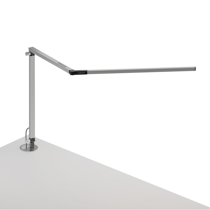Z-Bar Desk Lamp with grommet mount (Warm Light, Silver)