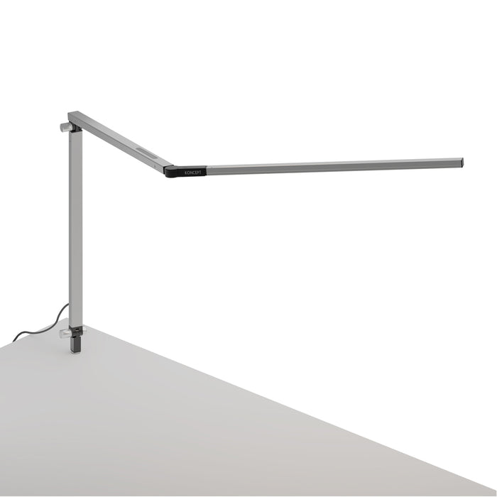 Z-Bar Desk Lamp with through-table mount (Warm Light; Silver)