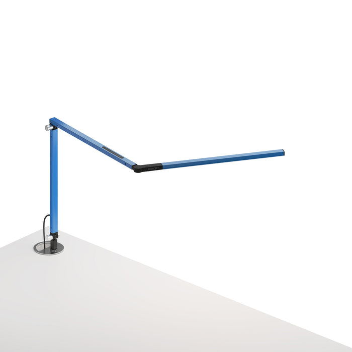 Z-Bar mini Desk Lamp with grommet mount (Warm Light; Blue)