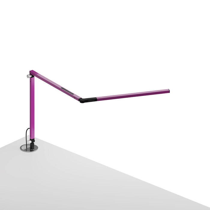 Z-Bar mini Desk Lamp with grommet mount (Warm Light; Purple)