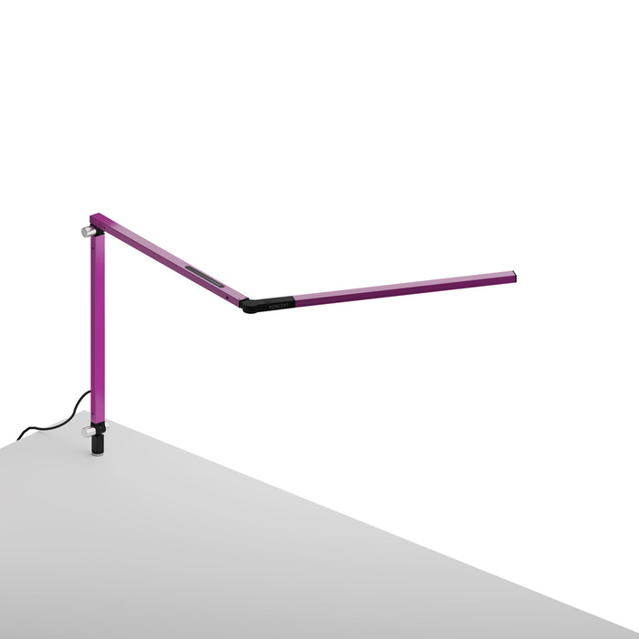 Z-Bar mini Desk Lamp with through-table mount (Warm Light; Purple)