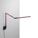Z-Bar mini Desk Lamp with Metallic Black wall mount (Warm Light; Purple)