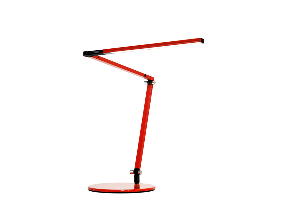 Z-Bar mini Desk Lamp with base (Warm Light; Red)
