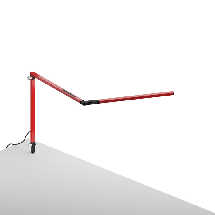 Z-Bar mini Desk Lamp with through-table mount (Warm Light; Red)