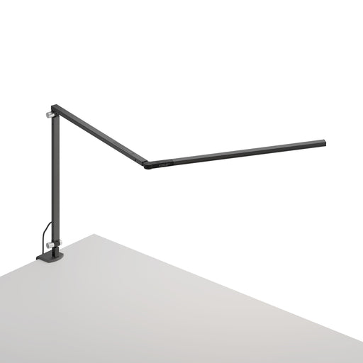 Z-Bar slim Desk Lamp with one-piece desk clamp (Warm Light; Metallic Black)
