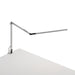 Z-Bar slim Desk Lamp with one-piece desk clamp (Warm Light; Silver)