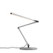 Z-Bar slim Desk Lamp with base (Warm Light; Silver)