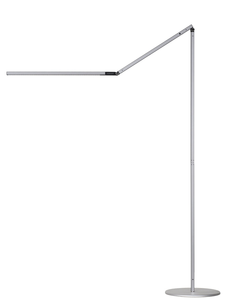 Z-Bar Floor Lamp  (Warm Light; Silver)