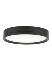 Finch Round Flush Mount in Plated Brass