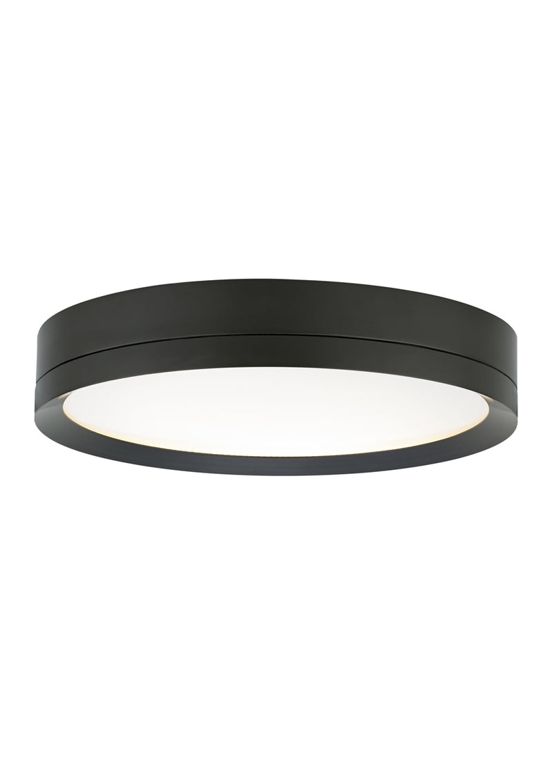 Finch Round Flush Mount in Plated Brass