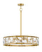 Jolie Large LED Drum Chandelier in Heritage Brass - Lamps Expo