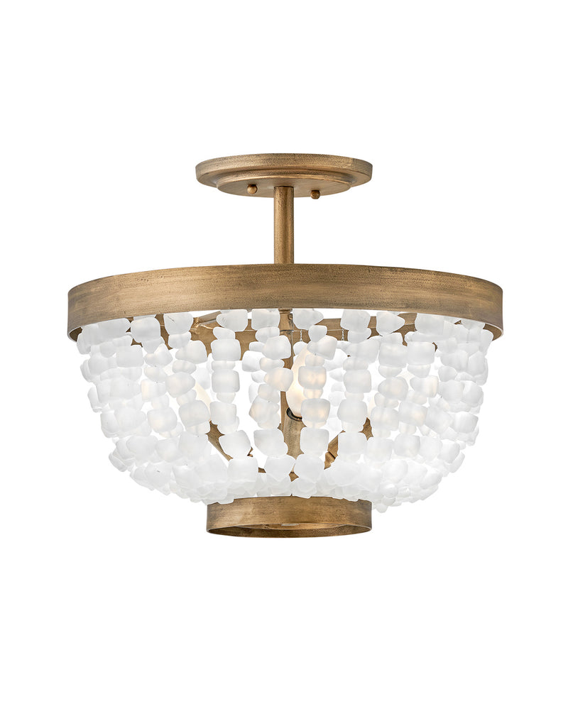 Dune Medium Semi-Flush Mount in Burnished Gold - Lamps Expo