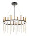 Echo Medium LED Single Tier Chandelier in Black - Lamps Expo