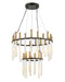 Echo Large LED Multi Tier Chandelier in Black - Lamps Expo