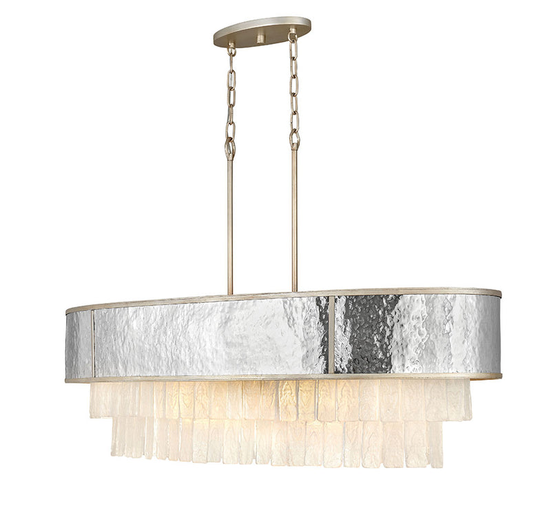 Reverie Ten Light Linear Chandelier in Champagne Gold - Lamps Expo