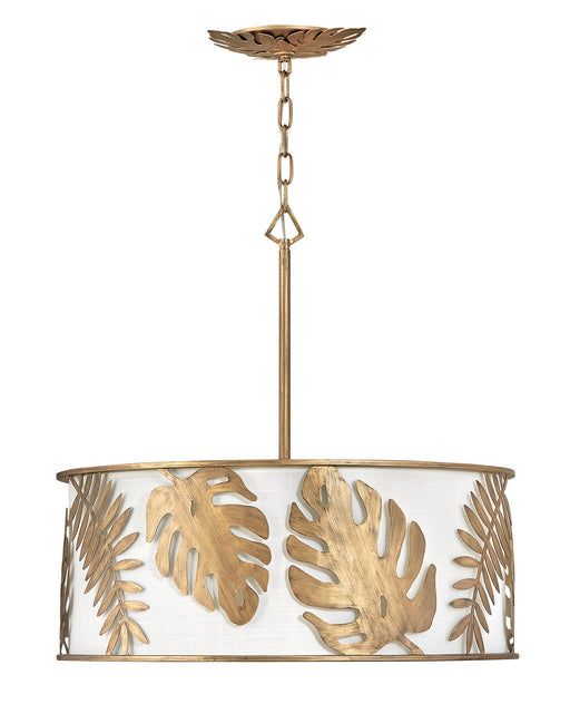 Botanica Medium Drum Chandelier in Burnished Gold - Lamps Expo