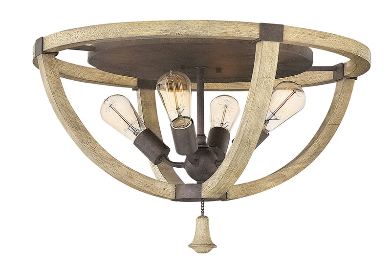 Middlefield Large Flush Mount in Iron Rust - Lamps Expo