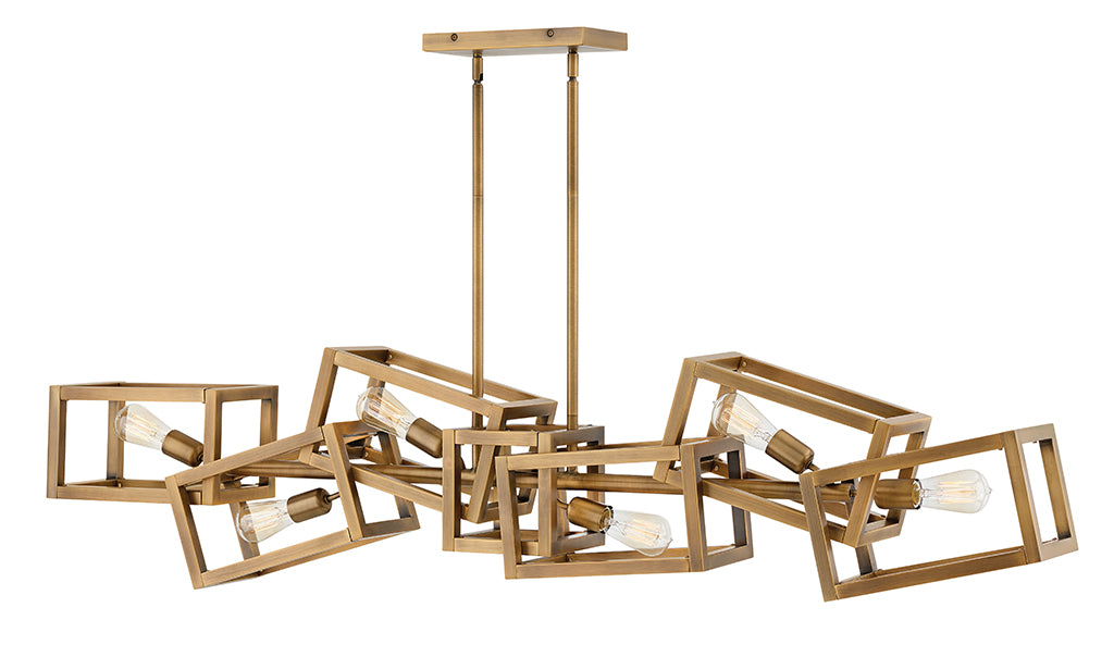 Ensemble Six Light Linear Chandelier - Lamps Expo