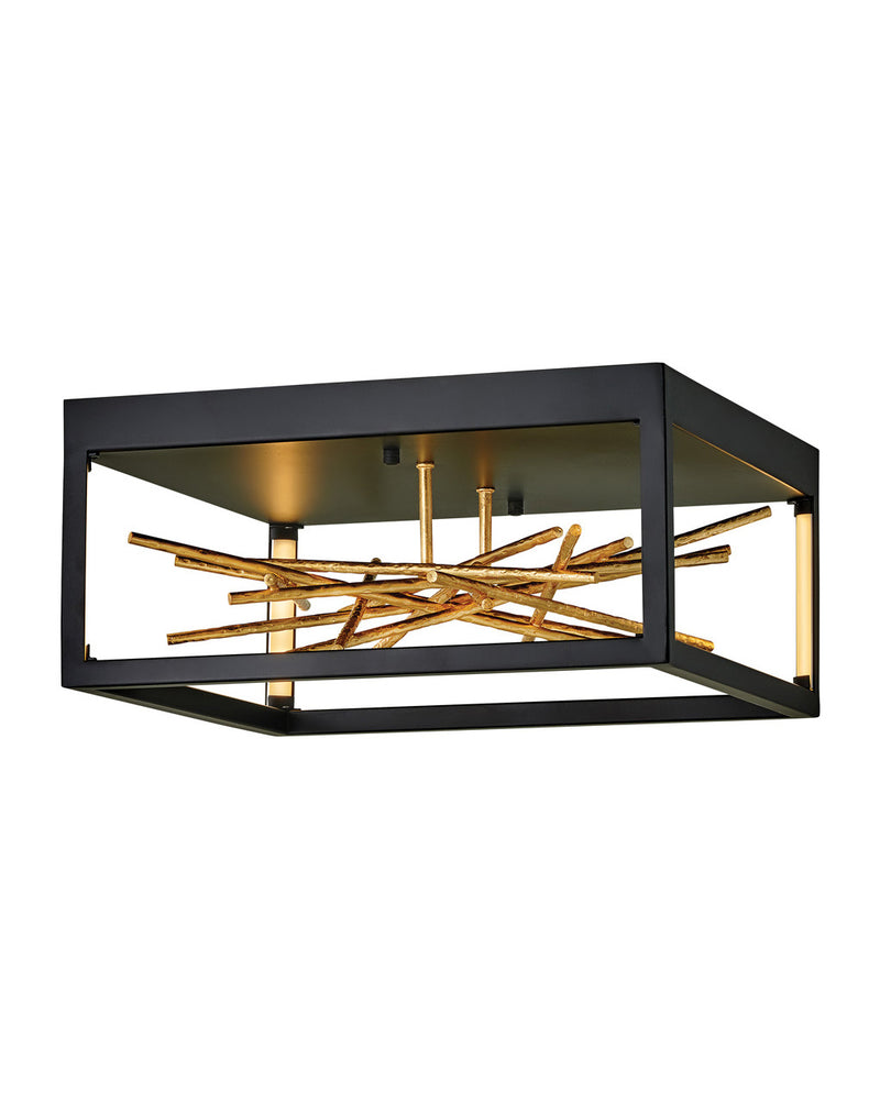 Styx Medium LED Flush Mount in Black - Lamps Expo