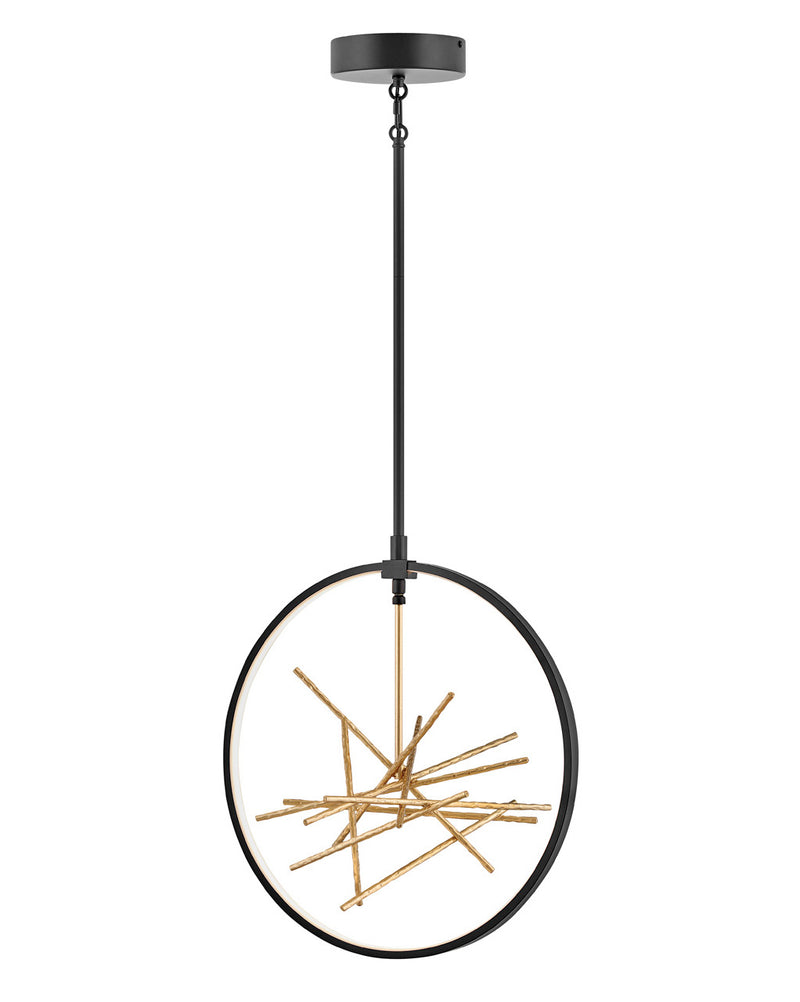 Styx Medium Open Frame Pendant in Black - Lamps Expo