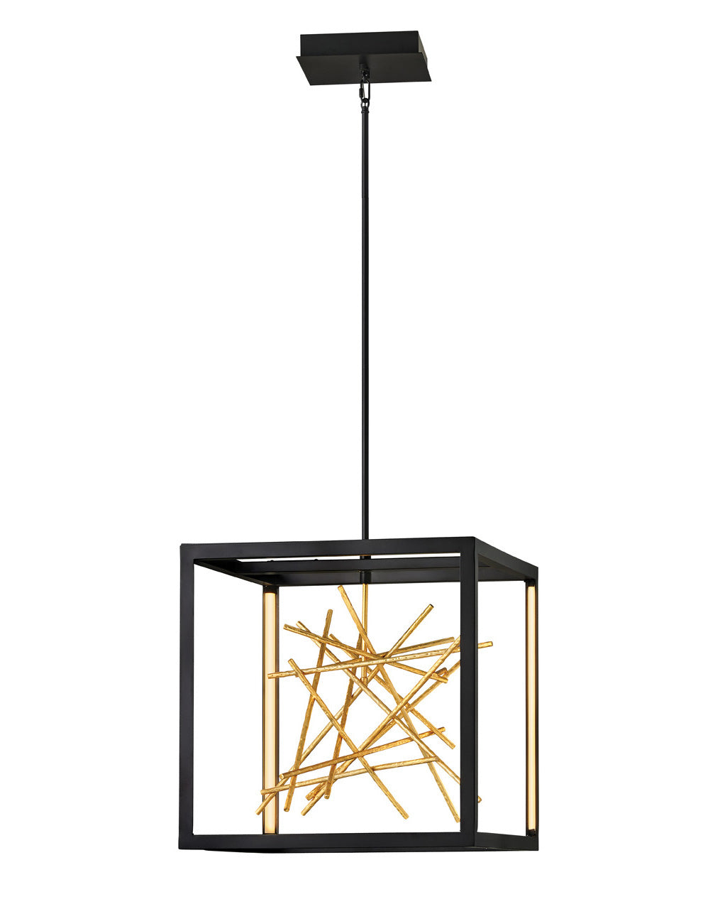 Styx Medium LED Open Frame Pendant in Black - Lamps Expo