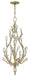 Eve Small Single Tier Chandelier in Champagne Gold - Lamps Expo