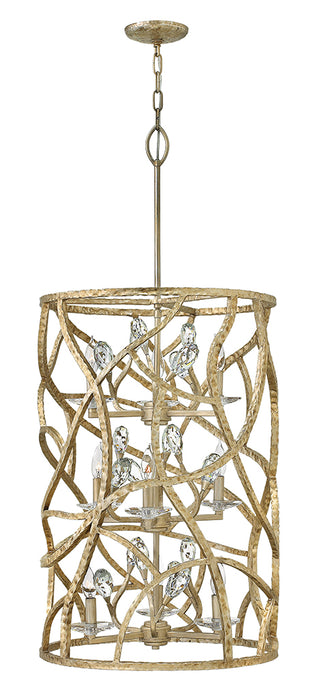 Eve Large Open Frame Drum in Champagne Gold - Lamps Expo