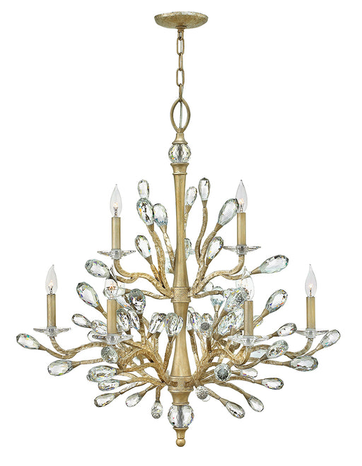 Eve Large Two Tier Chandelier  in Champagne Gold - Lamps Expo