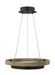 Grace 24" Chandelier in MATTE BLACK/WEATHERED OAK WOOD
