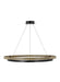 Grace 48" Chandelier in MATTE BLACK/WEATHERED OAK WOOD